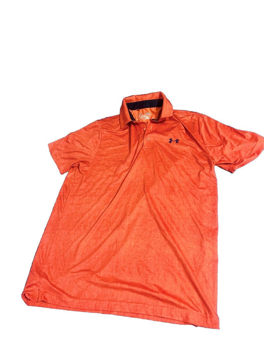 Under Armour Loose Heat Gear Men’s Polo Casual Short Sleeve Shirt Size M Loose