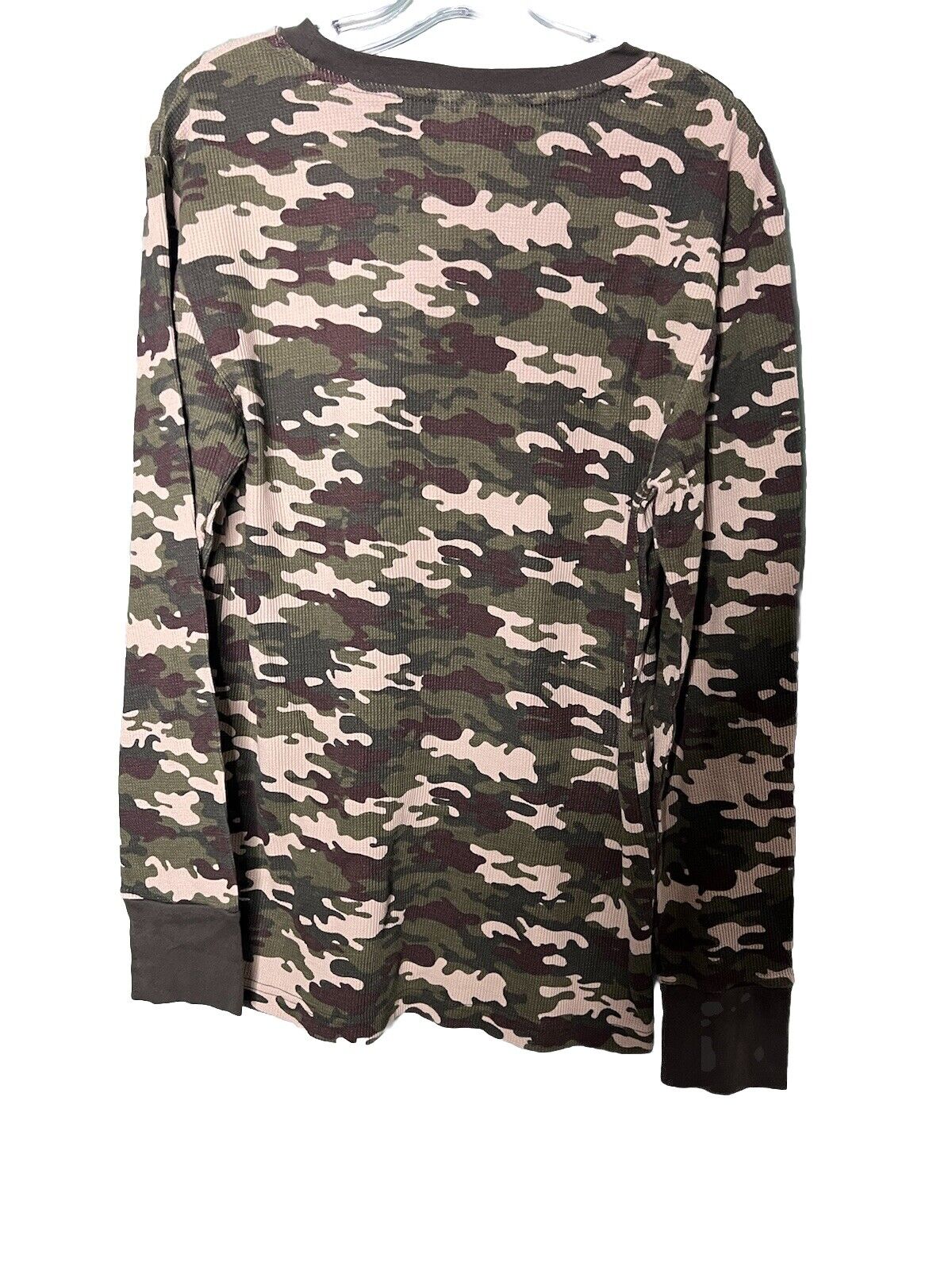 Joe Boxer Men's Thermal Up Long Sleeve Shirt, Camo, Large