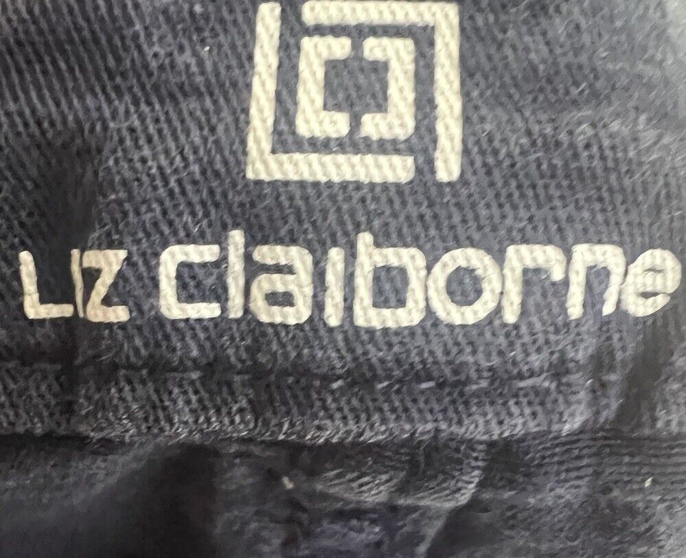 Liz Claiborne Jean Shorts Womens Sz 12 Blue Dark Wash Denim
