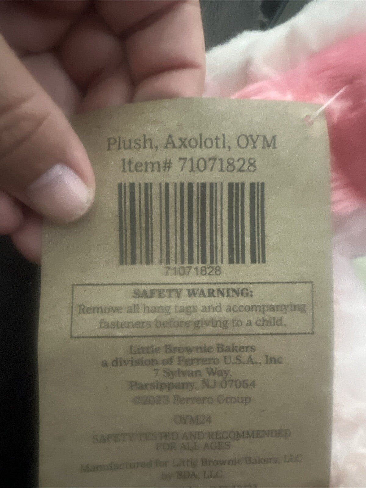 Plush Pink Lucy the Axolotl Make Offer