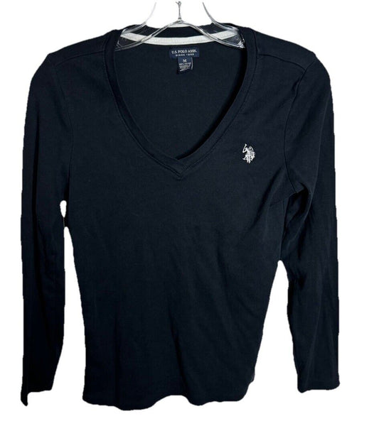 US Polo Assn Long Sleeve Sleeve T-Shirt V-Neck Short Sleeves Size Medium