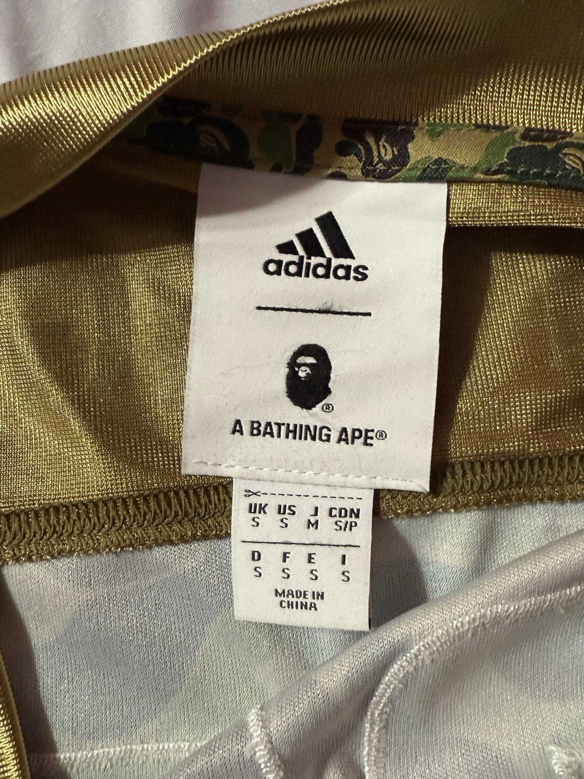 A Bathing Ape Bape x Adidas Green Camouflage Pattern Jersey T-shirt Small