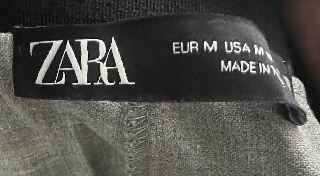 ZARA Pants Womens Medium Gray Chino Stretch  Trousers