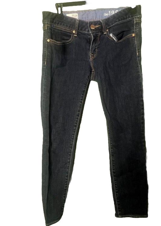 Gap 1969 Jeans Women's Size 26/2 Navy Blue Denim Always Skinny Low