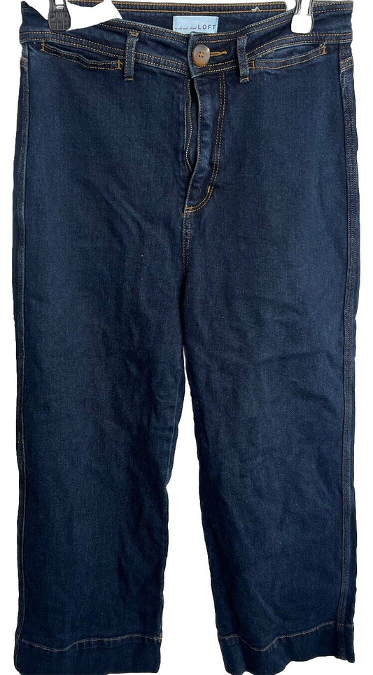 Ann Taylor Loft Jeans Modern Skinny Stretch Women Size 4 27/4 Dark Wash Fade