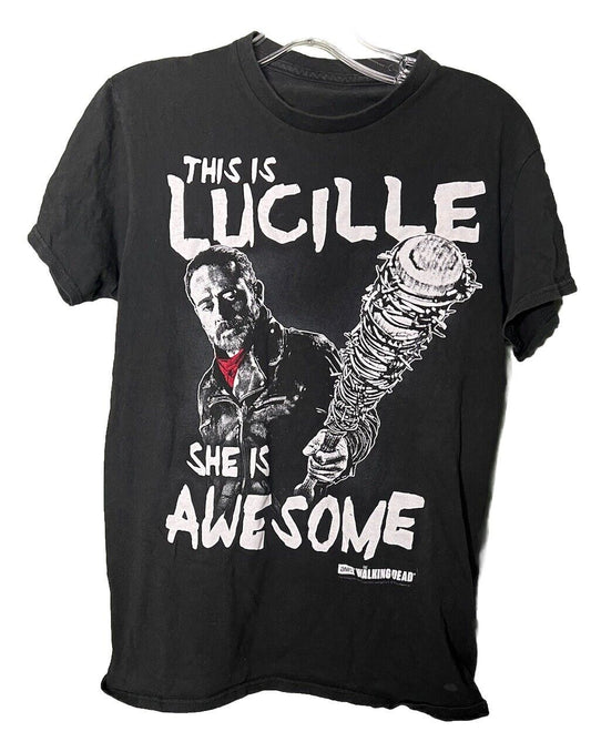 Amc Walking Dead Negan This Is Lucille Black Graphic T Shirt/ NO SIZE MAKE OFFER