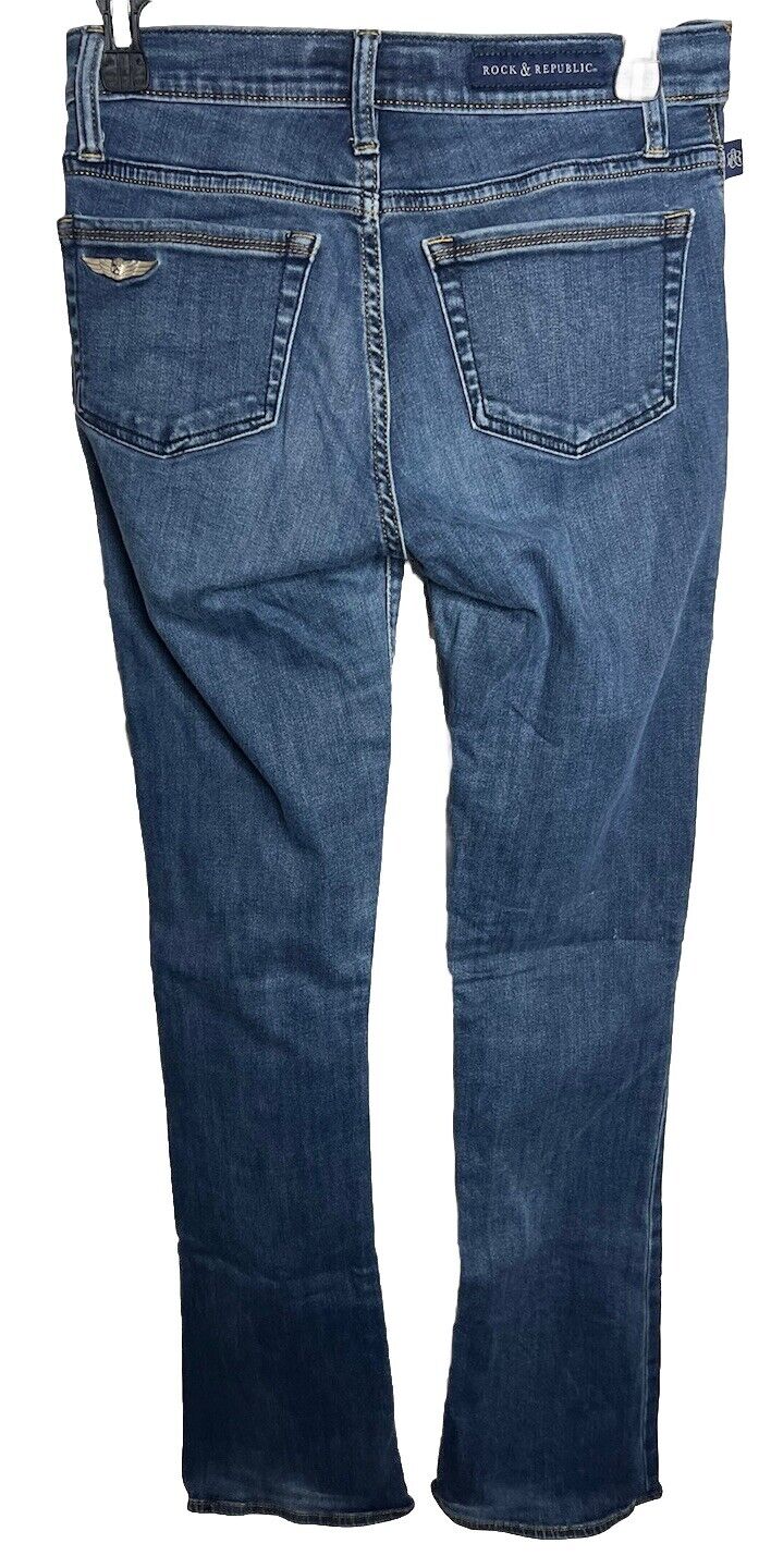 Rock & Republic Skinny Womens Size 4M  Denim Blue Jeans