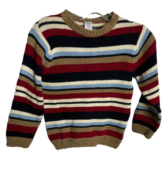 Gymboree Striped Sweater Boys Size Small 5-6 Long Sleeve Crew Neck