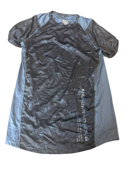Under armour Mens Heat Gear Activewear T-Shirt Size Small Blue Short Sleeve
