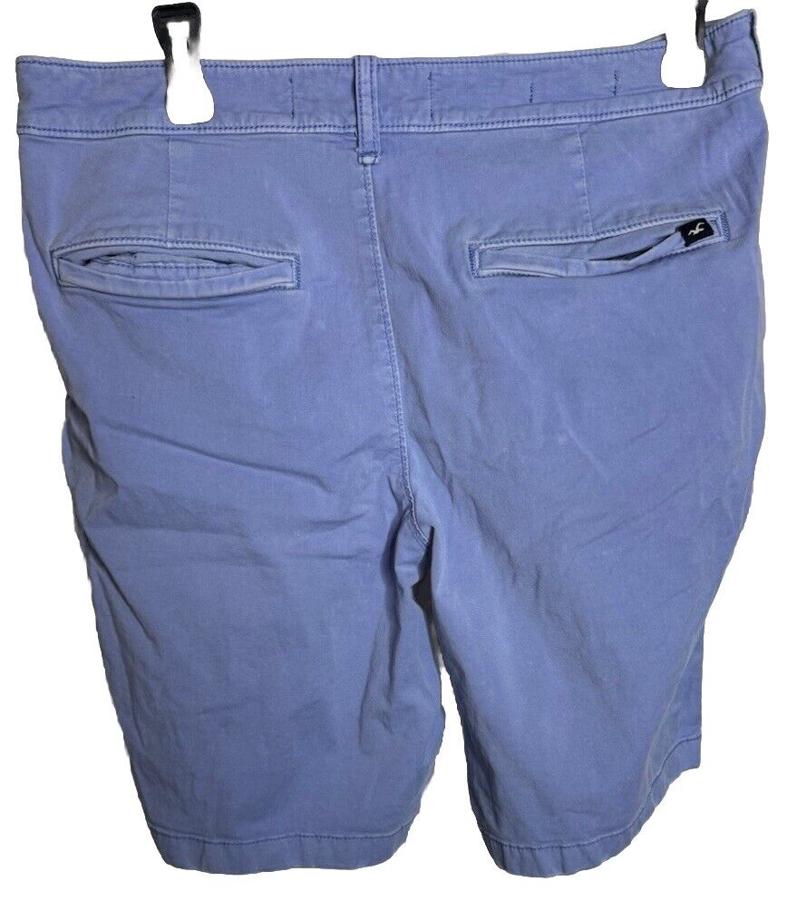 Hollister Chino Shorts Men's 31 Blue 100% Cotton Casual Slash Pockets Outdoor