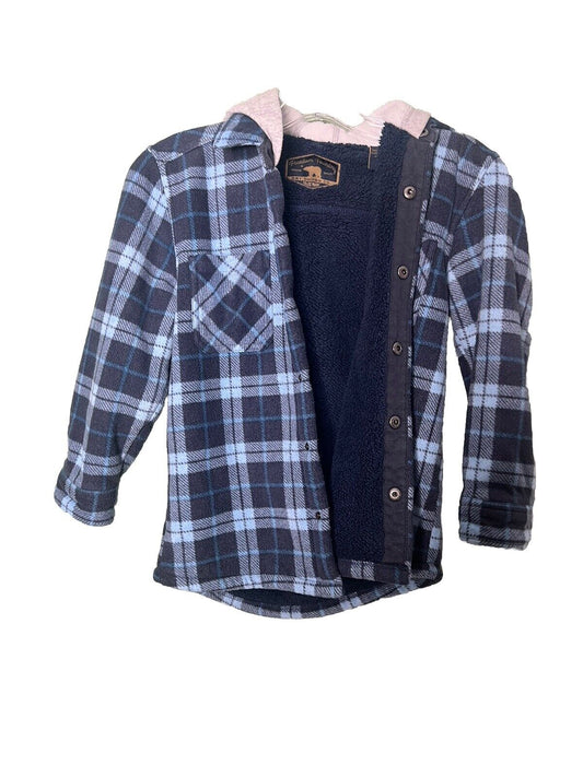 Freedom Foundry Youth Boy's Plush Flannel Shirt With Hood