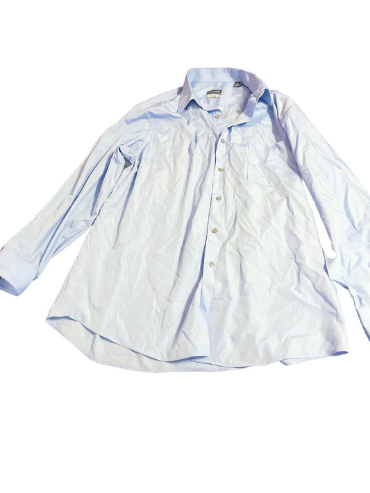Van Heusen Men 16-1/2, LargeLong-sleeved Buttons Regular Fit Stretch Dress Shirt