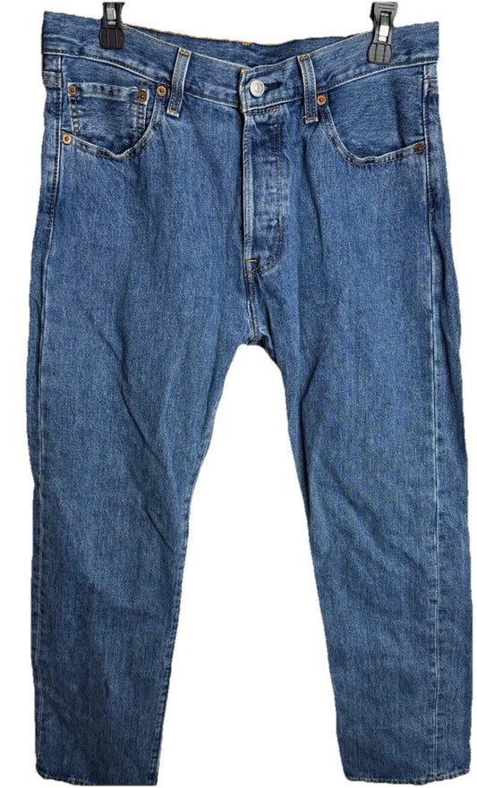 Levis 501 Jeans Mens 32 x 30 Blue Light Wash Straight Leg
