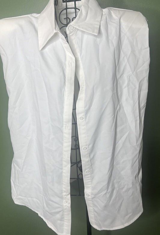 Shein Women's Whit Shirt Sleeves Size 4