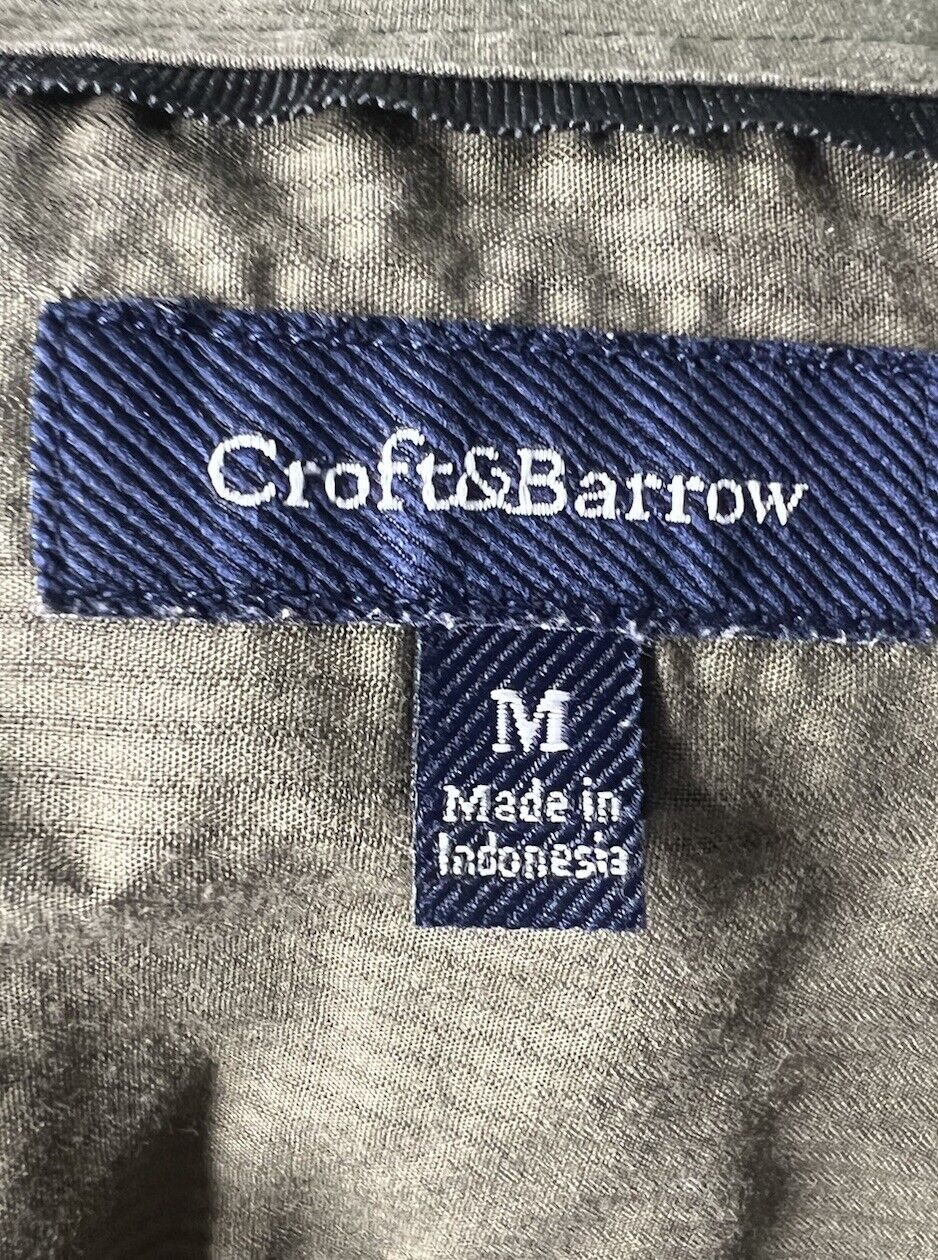 Croft & Barrow Short Sleeve Button Down Collard Shirt Size M