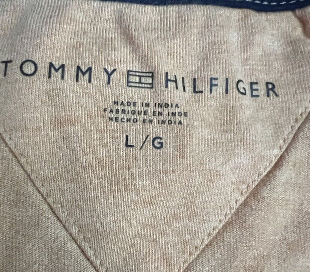Tommy Hilfiger Men's Size Large T-Shirt Logo Casual Short Sleeve