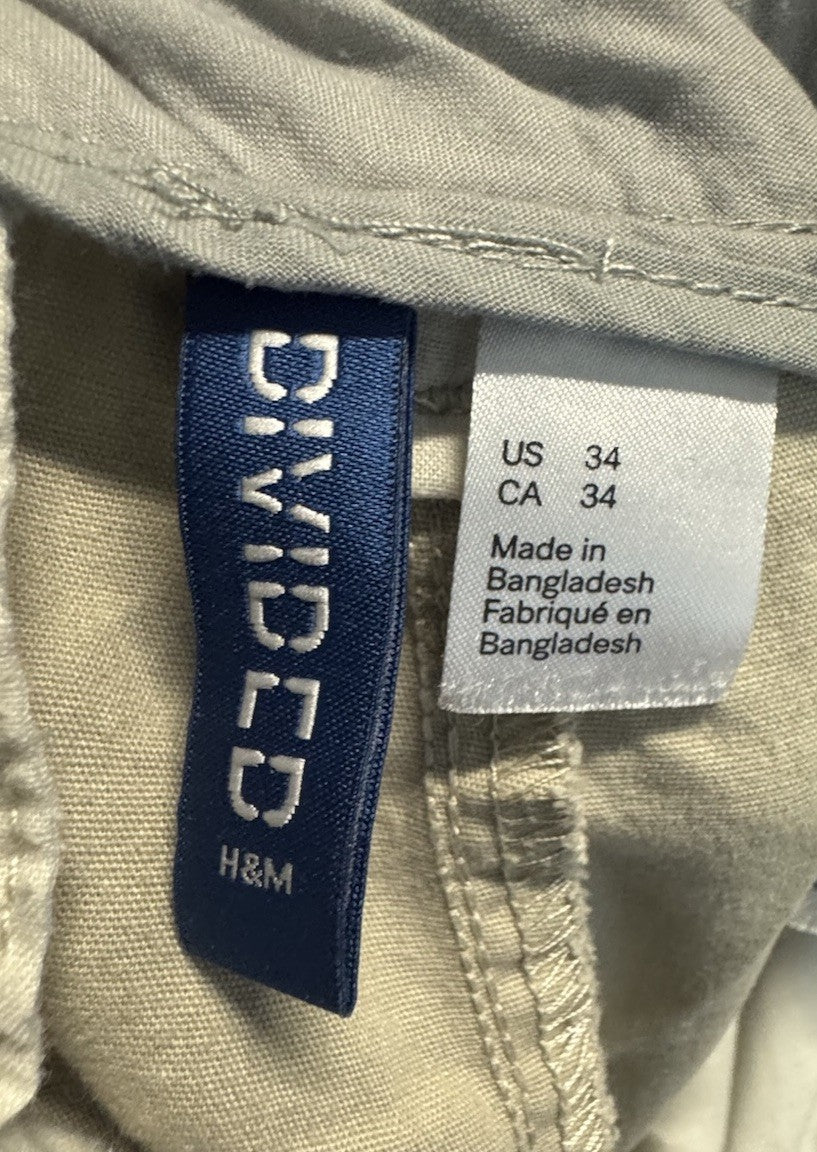 Divided by H&M Men Short Straight Leg Regular Fit Chino Size 34