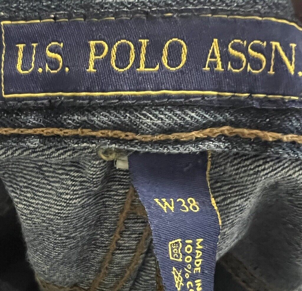 US Polo Assn Shorts Mens 36 Blue Baggy Carpenter Denim
