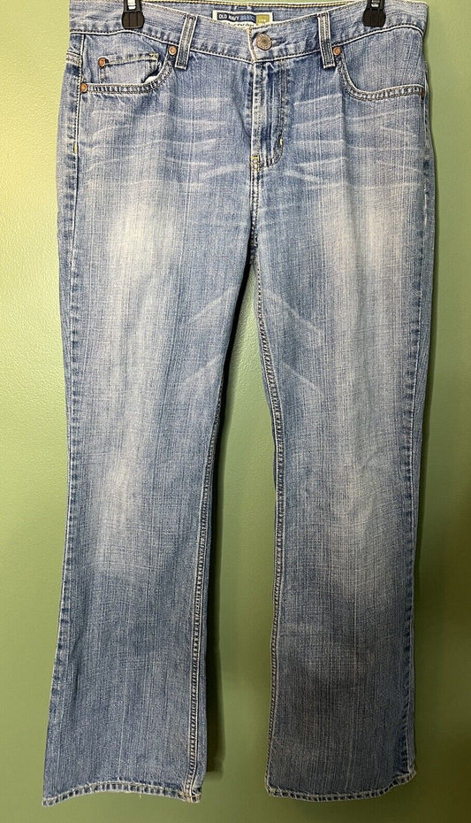 Women's Old Navy Boot Cut Low Waist Size 10 Blue Denim Jeans