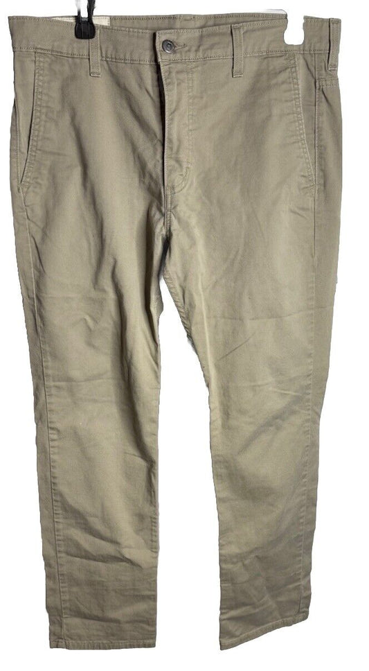 Levi's Straight Fit Soft Twill Regular Gray Mens 33x30 Stretch Mid Pants