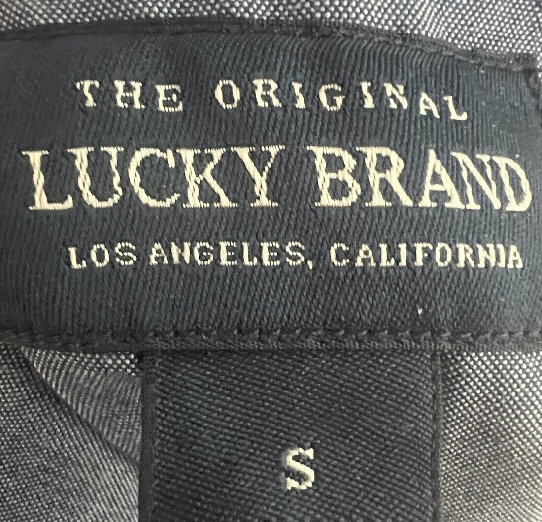 Lucky Brand Mens Small Pullover 1/4 Button  Long Sleeve