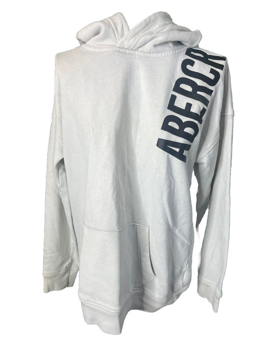 Abercrombie Kids Hoodie Size 15/16 White Hooded Sweater Sweatshirt Pullover
