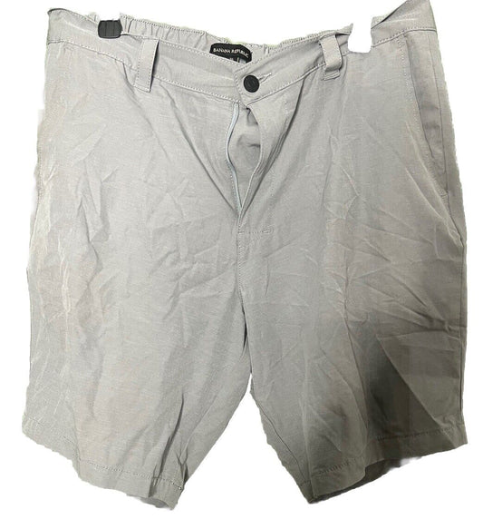 Banana Republic Shorts Mens 36 Gray Chino Flat Front