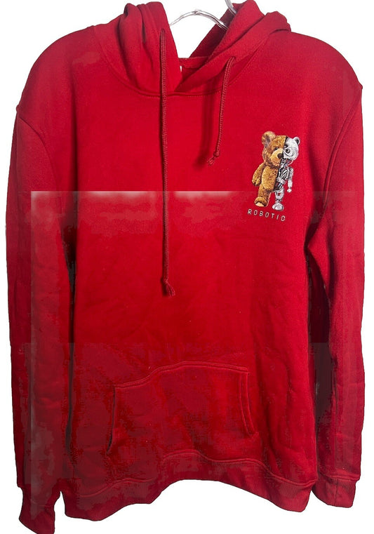 Robotic Graphic Bear Hoodie Mens Size Medium