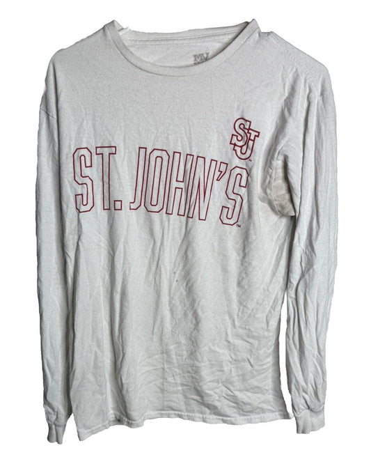 Vintage St Johns University T Shirt Mens medium Red Storm Catholic College White