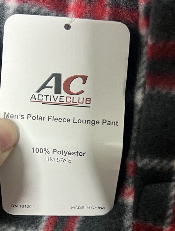 New AC ACTIVE Club XL plaid Pajama Bottoms Flannel