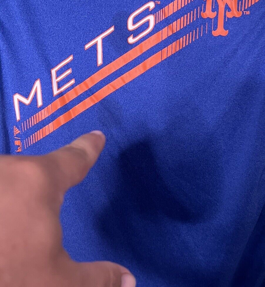 Adidas New York Mets T-Shirt Youth Medium Blue Short Sleeve