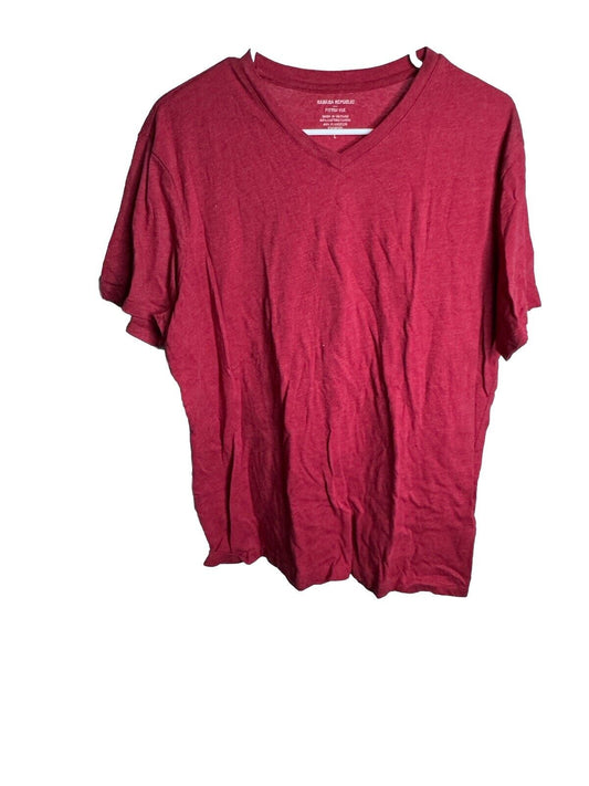 Banana Republic Men's Short Sleeve Crew Neck Premium-Wash Tee T-Shirt, large