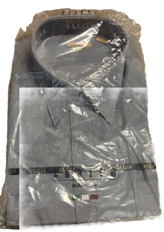 Enrico Garcia Men's Formal Button Up Collared Shirt - Size XL 18 36/37