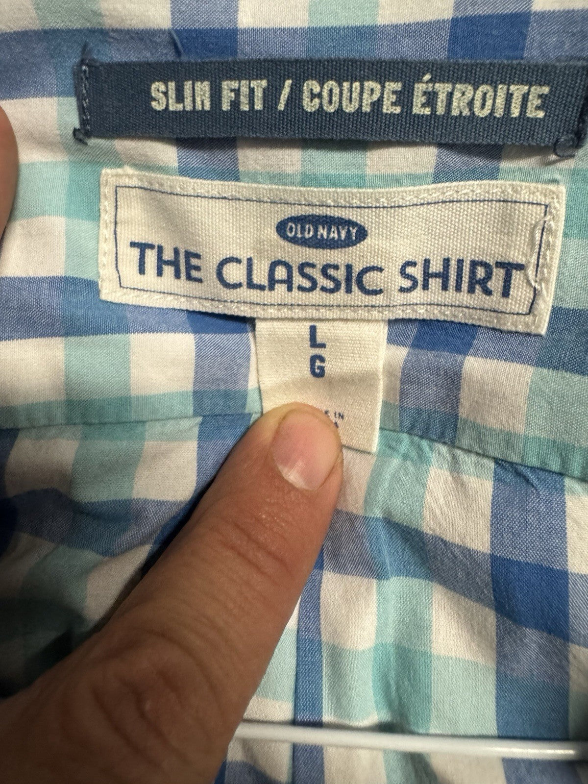 Old Navy Men’s Slim Fit The Classic Button Down Shirt Short Sleeve  Sz Large