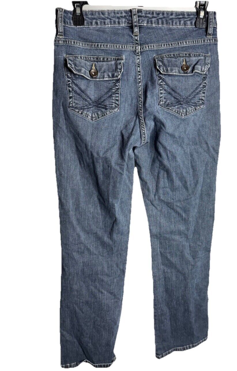Lee Jeans Womens Size 8 Short Blue Denim Stretch Straight Leg
