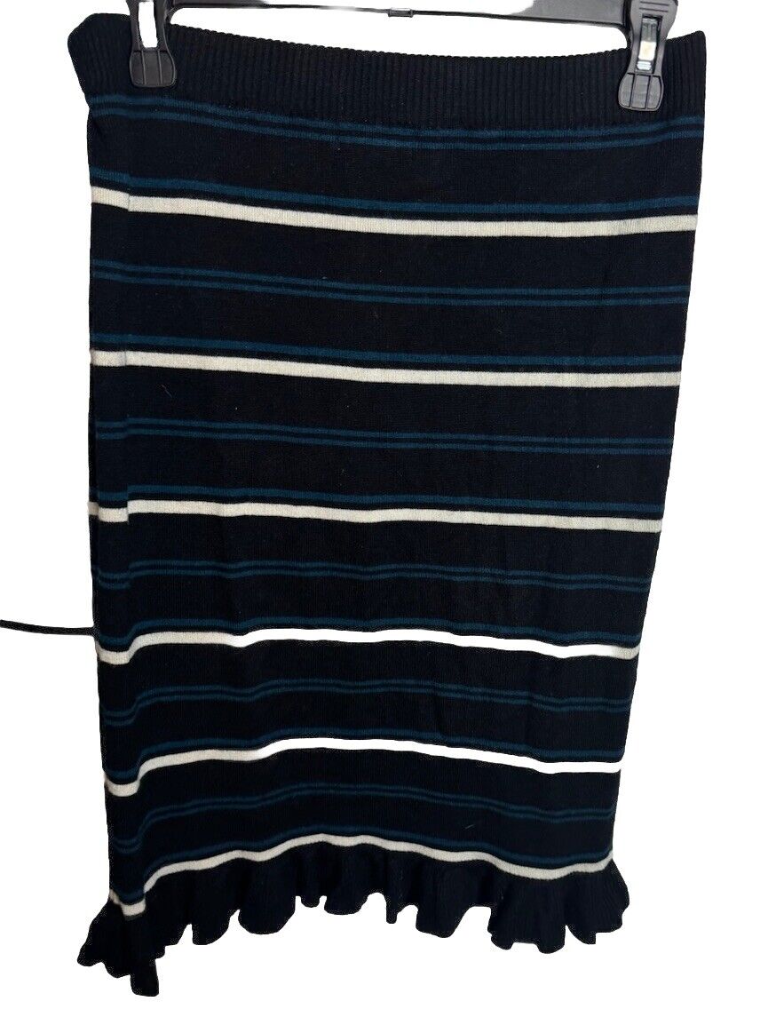 Max Studio Long Modest Knit Blue Maxi Skirt Size S Small