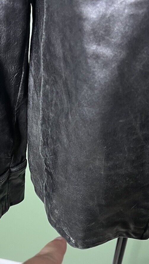 Leather Gallery Front Zipper Jacket Ladies Women Small/ Some Wear And Tear