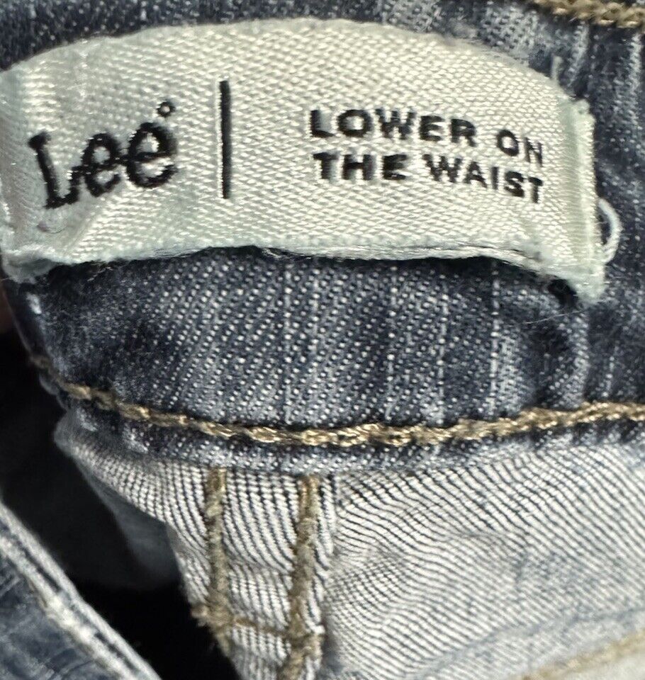 Lee Jeans Womens Size 8 Short Blue Denim Stretch Straight Leg