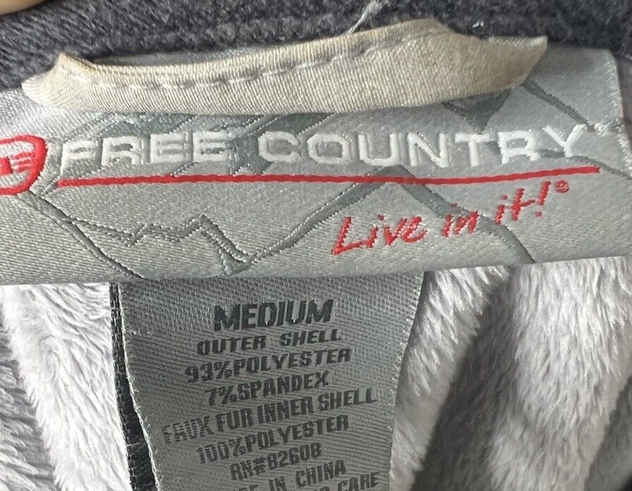Free Country Jacket Womens Sz Medium Soft Shell Hooded Hiking