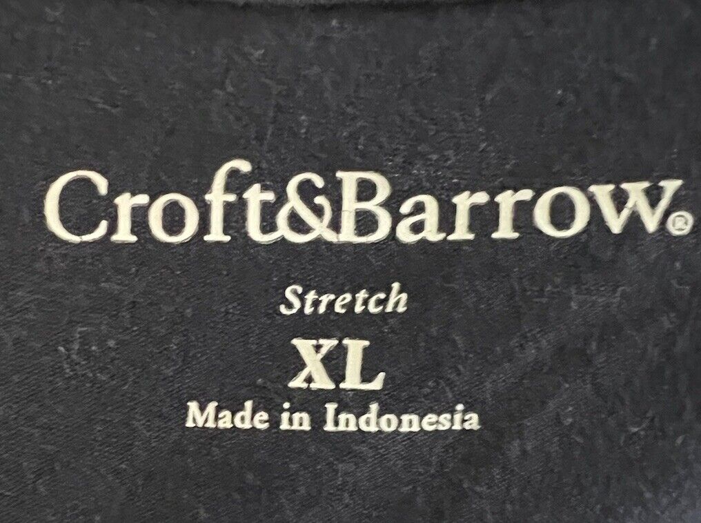 Croft & Barrow Shirt Women’s XL Navy Blue Cotton Pullover Short Sleeve Top Tee