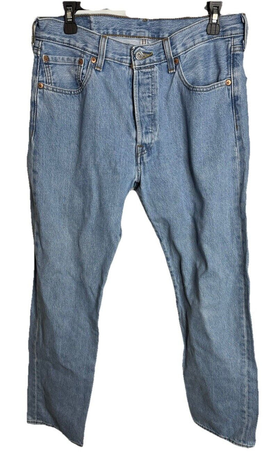 Levi’s 501 Men’s Blue Straight Leg Button fly 100% Cotton Jeans Sz 32 X 30