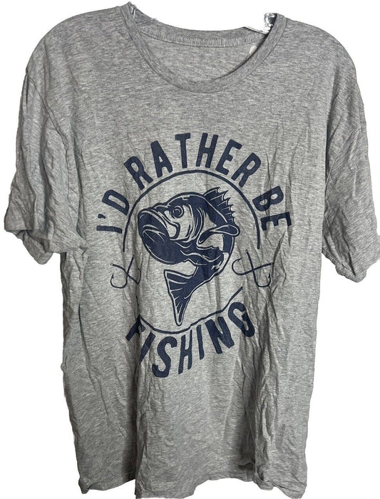I`d Rather Be Fishing T-Shirt Size XL