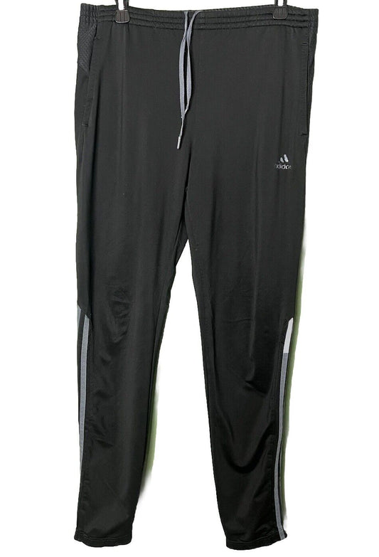 Adidas Climalite 3 Stripe Leggings Pants Small Black Pocket Running