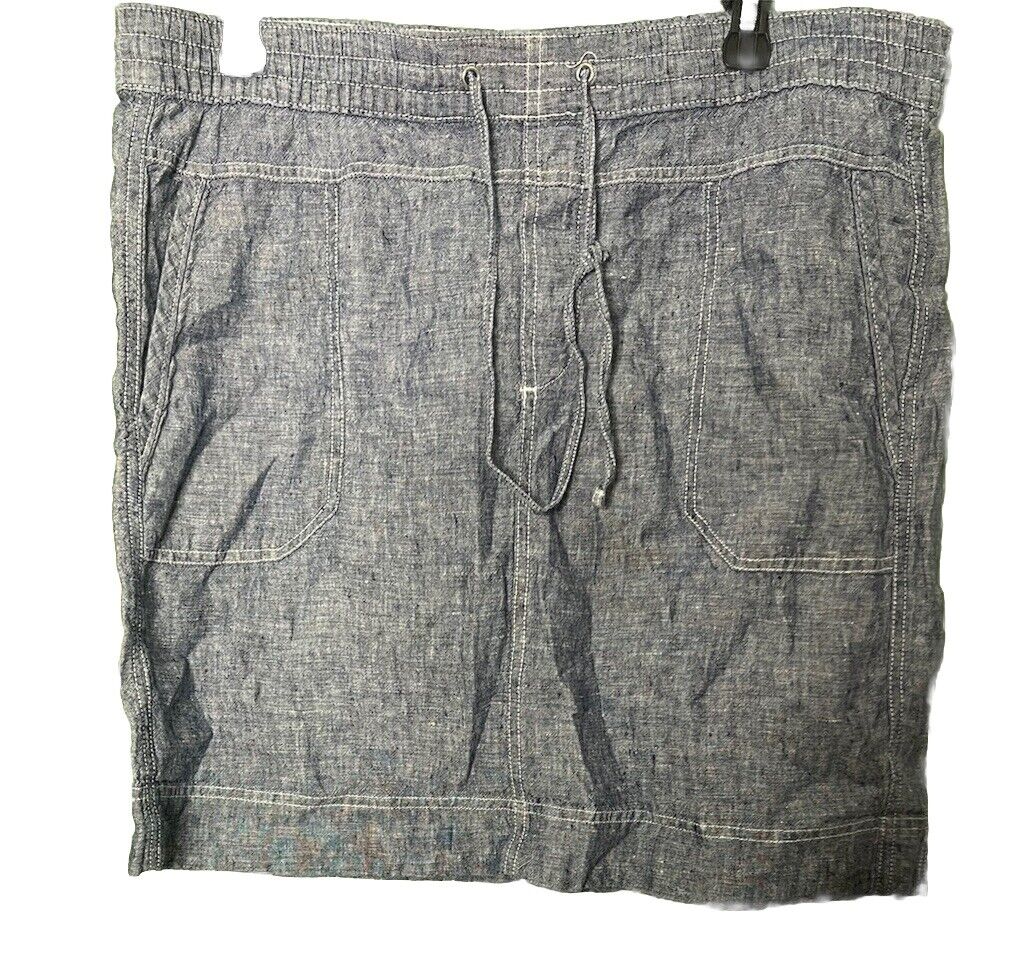 Lord And Taylor Skirt Size Large Drawstring Pockets Straight