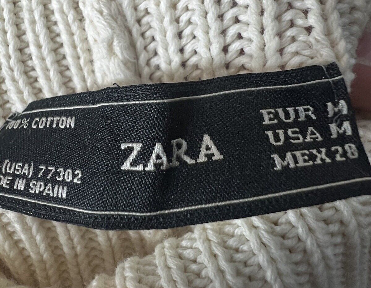 Zara Sweater Women Medium Oversized Turtleneck Knit Pullover