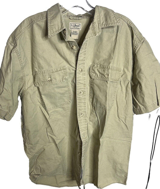 LL Bean Button Down Vented Shirt Medium Plaid Active Outdoors