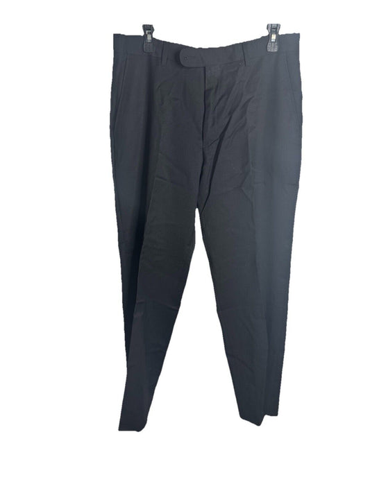 Saks Fifth Avenue Dress Pants Mens 33R Front Straight Trouser Slacks