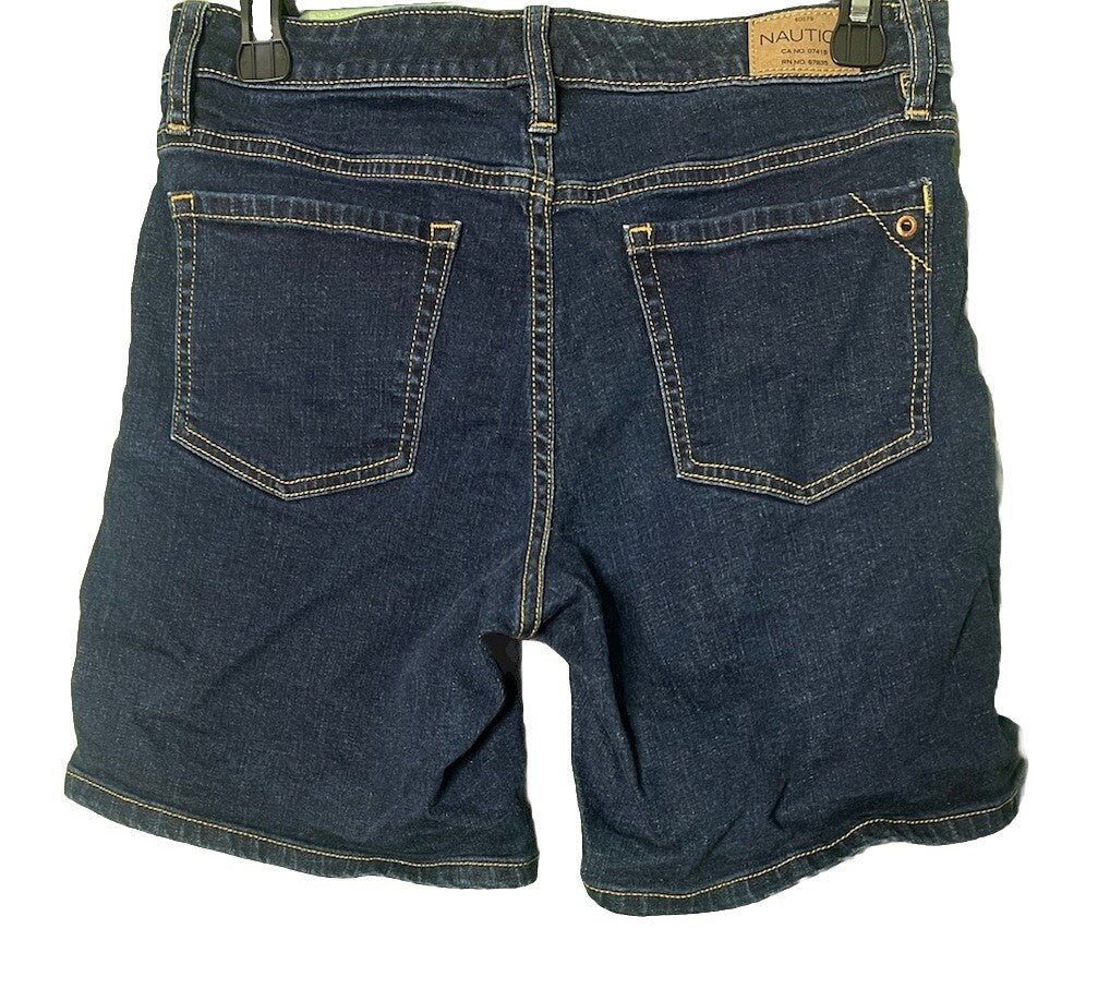 Women’s NAUTICA Jean Denim Shorts Stretch Cotton Blue Mid-Rise Size 27