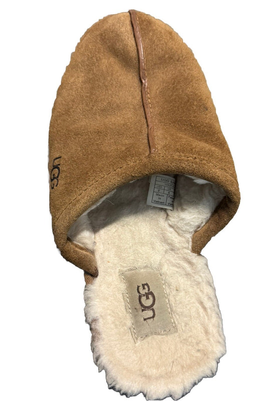 Women UGG Scuffette Slipper Chestnut Suede Upper 100% Authentic 8
