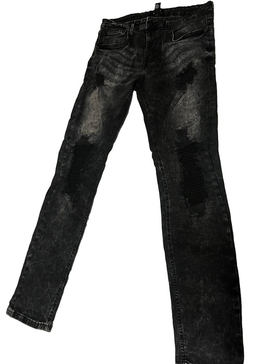 Vintage, Forever  21 skinny jeans, Size 32, Black, Aged Design, Vintage